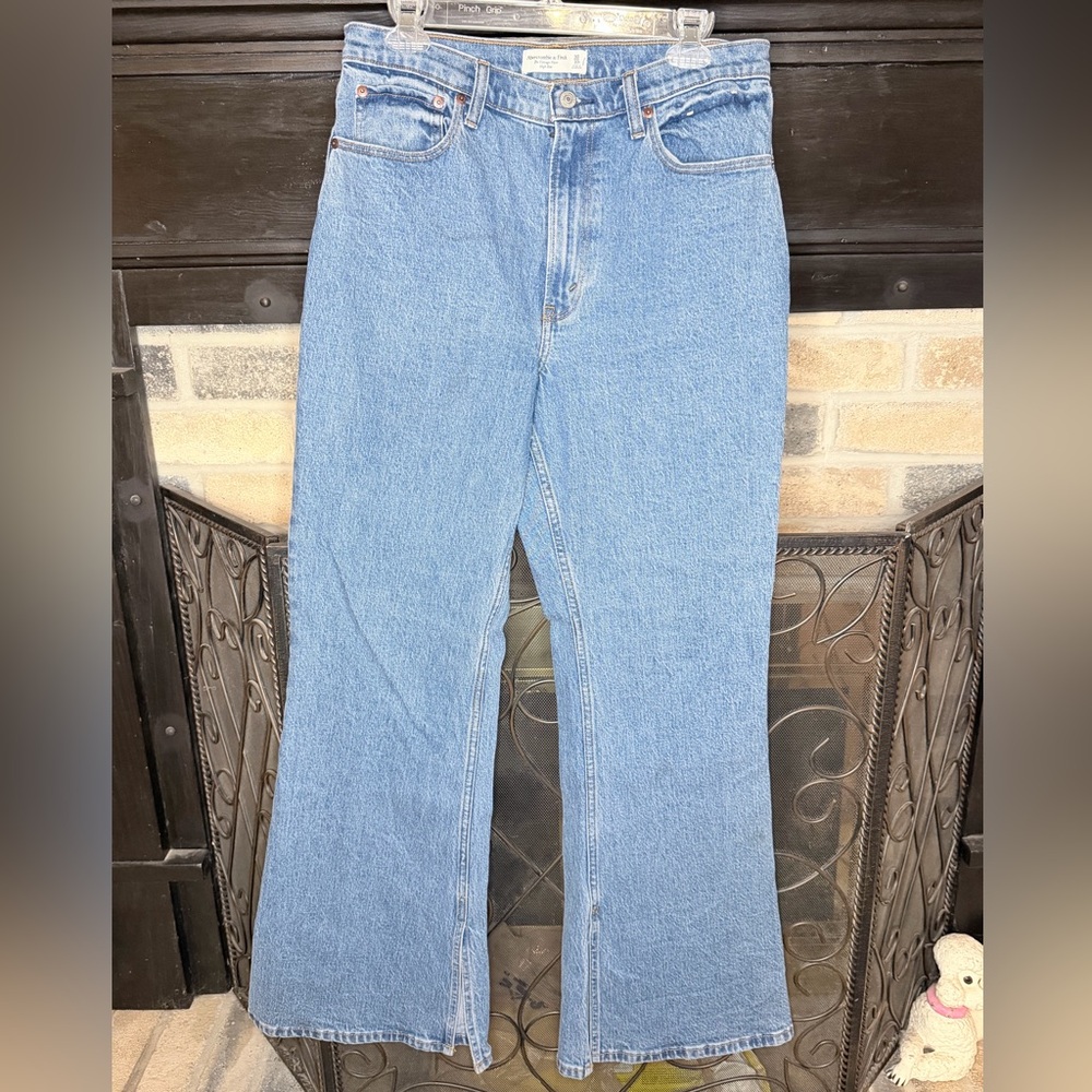 Abercrombie & Fitch Medium Blue Flared Jeans
